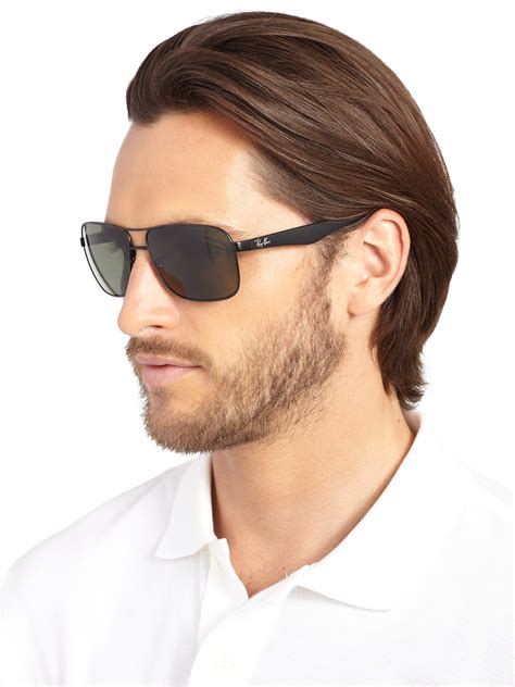 rayban square sunglasses for men.